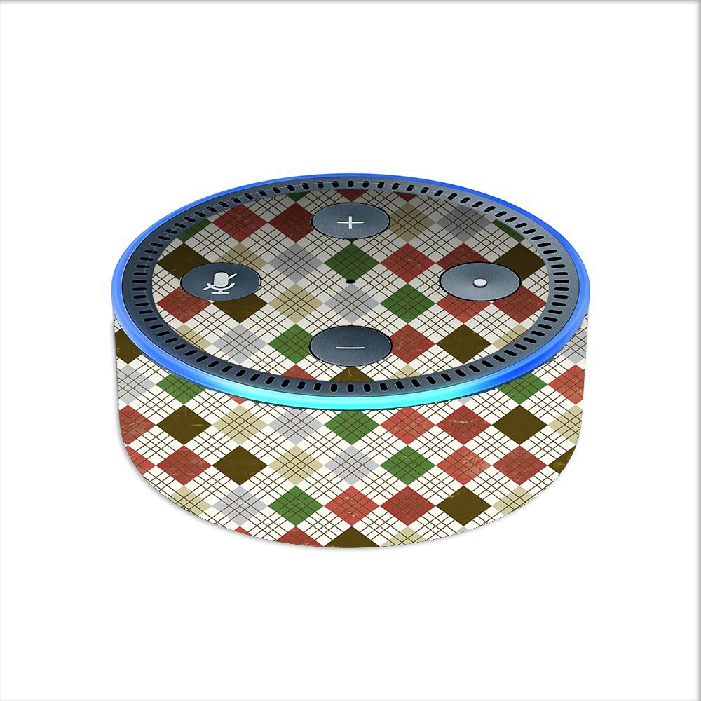 Skin Decal Vinyl Wrap for Amazon Echo Dot 2 (2nd Generation) / Argyle2