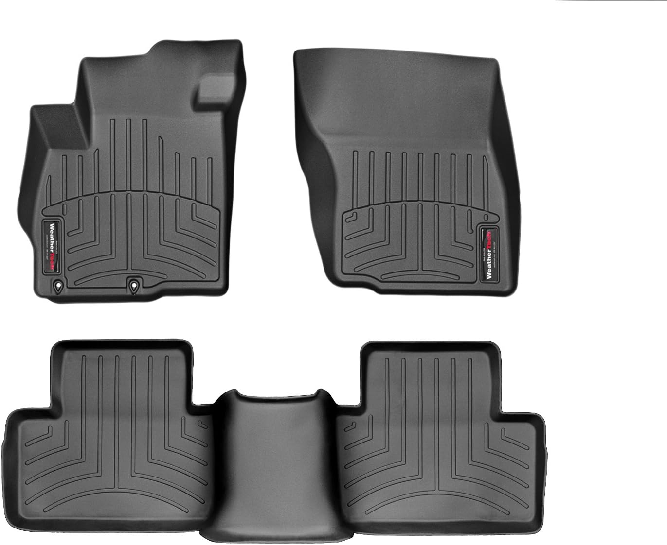WeatherTech Custom Fit FloorLiners for Mitsubishi Outlander Sport, Outlander Sport, 1st & 2nd Row (446511-441623), Black
