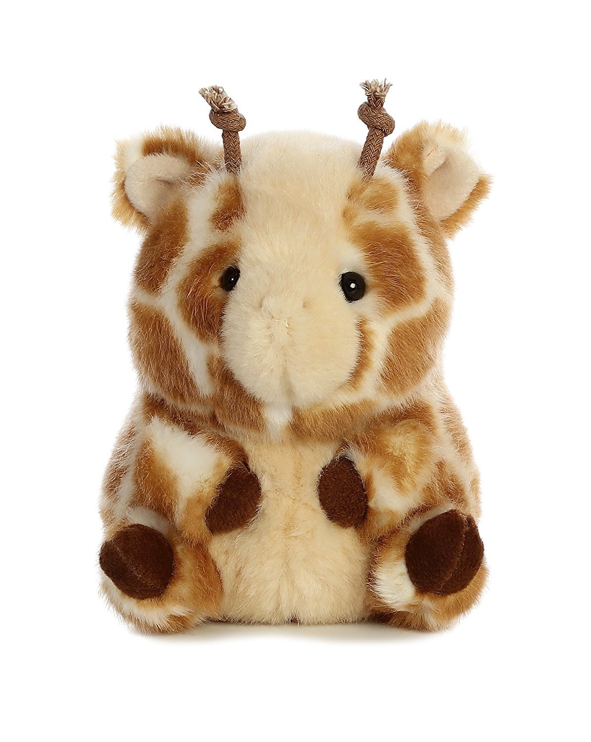 Aurora® Playful Rolly Pet™ Giminy Giraffe™ Stuffed Animal - Compact Size for On-The-Go Fun - for Adults, Kids, Birthdays, and Anniversaries - Brown 5 Inches