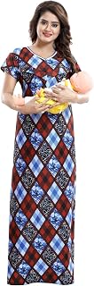 Fabme Women's Sarina Printed Nursing Nighty Price In India