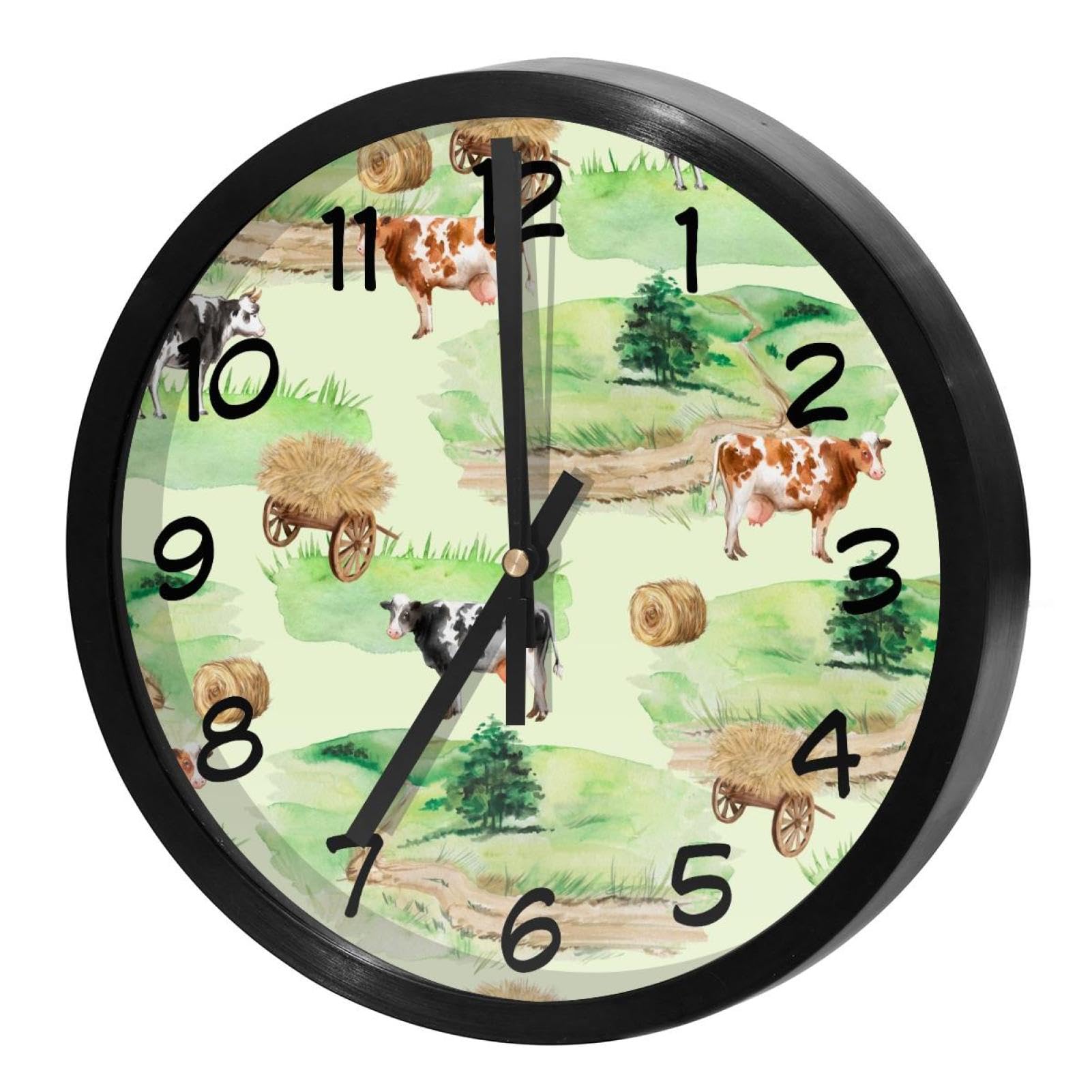 Horloge murale sans tic-tac ronde et silencieuse pour salon