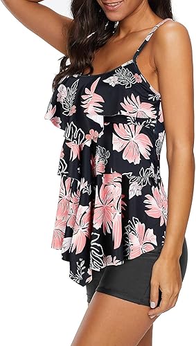 Miniatura 3 de ZANDO Tankini Swimsuits for Women Tummy Control Swimsuit Two Piece Bathing Suit for Women Swim Suits 2023 Tankini Top Shorts