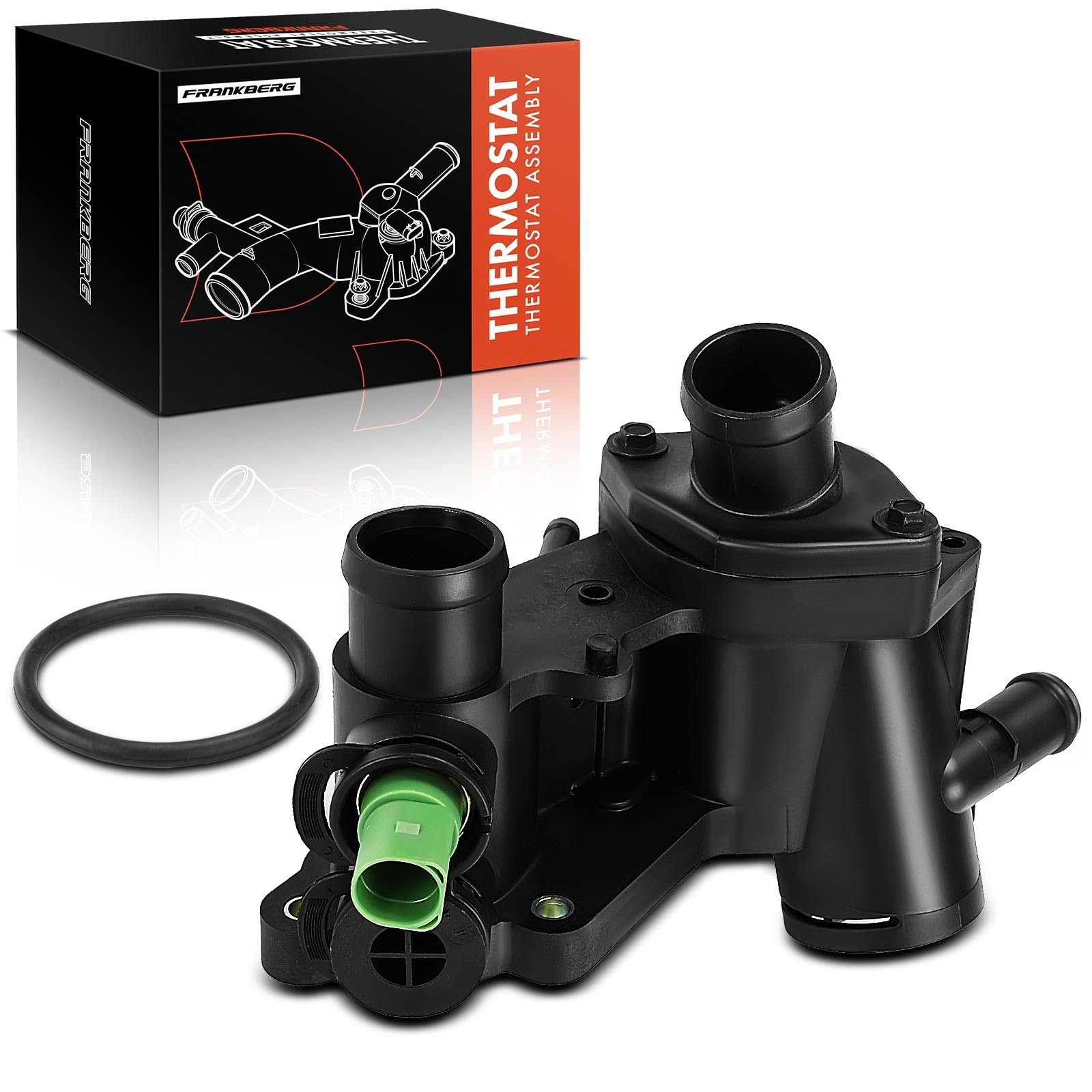 Frankberg Thermostat de liquide de refroidissement, sonde de thermostat, 4 | 032121111BA; Compatible avec: Golf IV Variant 1J5, B.o.r.a 1J2, O.c.t.a.v.i.a I 1U2, Tolède II 1M2