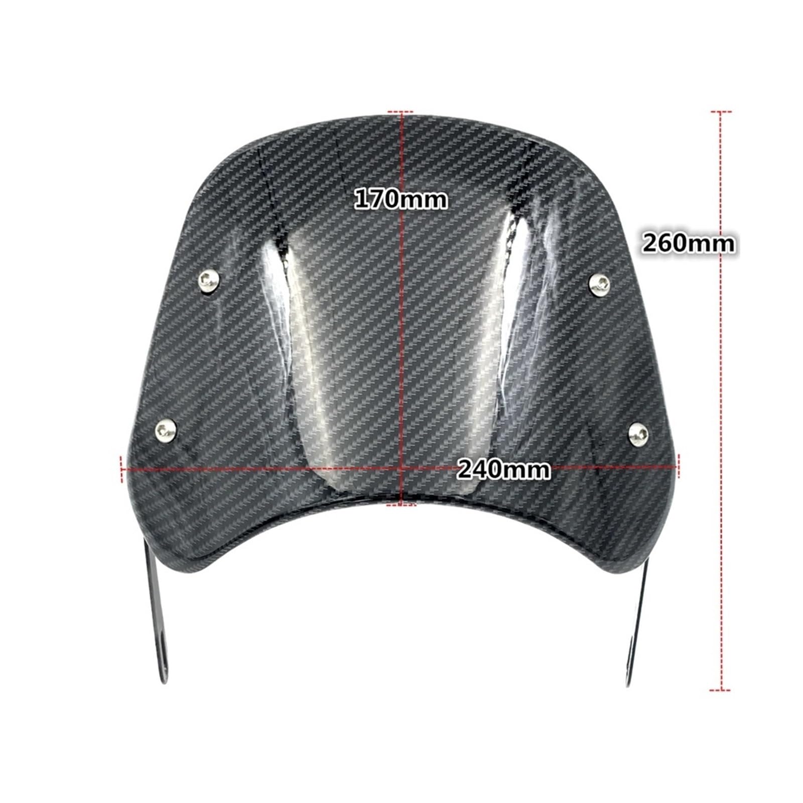 Moto Maggior Parabrezza Copertura Protettiva In Vetro Per Deflettore Del Per Parabrezza Universale Per Moto, Adatta Per Kit Di Montaggio Da 5-7 Pollici