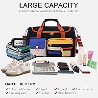 Vista 120 de Pequeña bolsa de gimnasio para mujer, bolsa de viaje con compartimento para zapatos