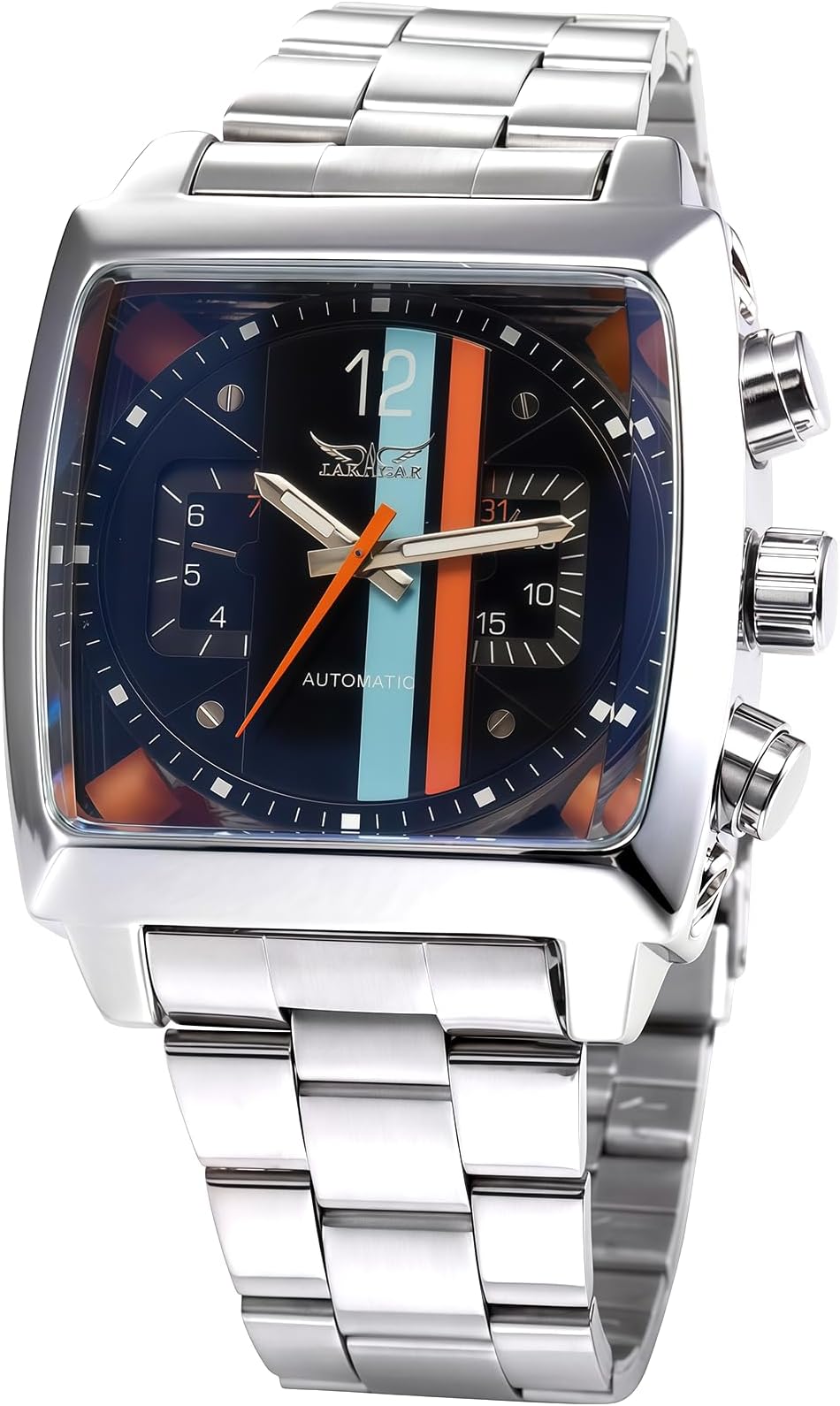 Men Fashion Mechanical Wrist Watch Stainless-Steel Strap Strap Unique Design Automatic-self-Wind