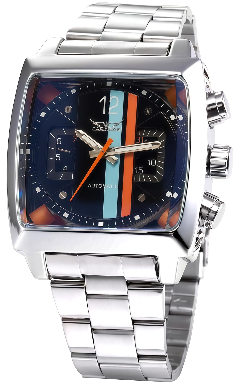 Men Fashion Mechanical Wrist Watch Stainless-Steel Strap Strap Unique Design Automatic-self-Wind