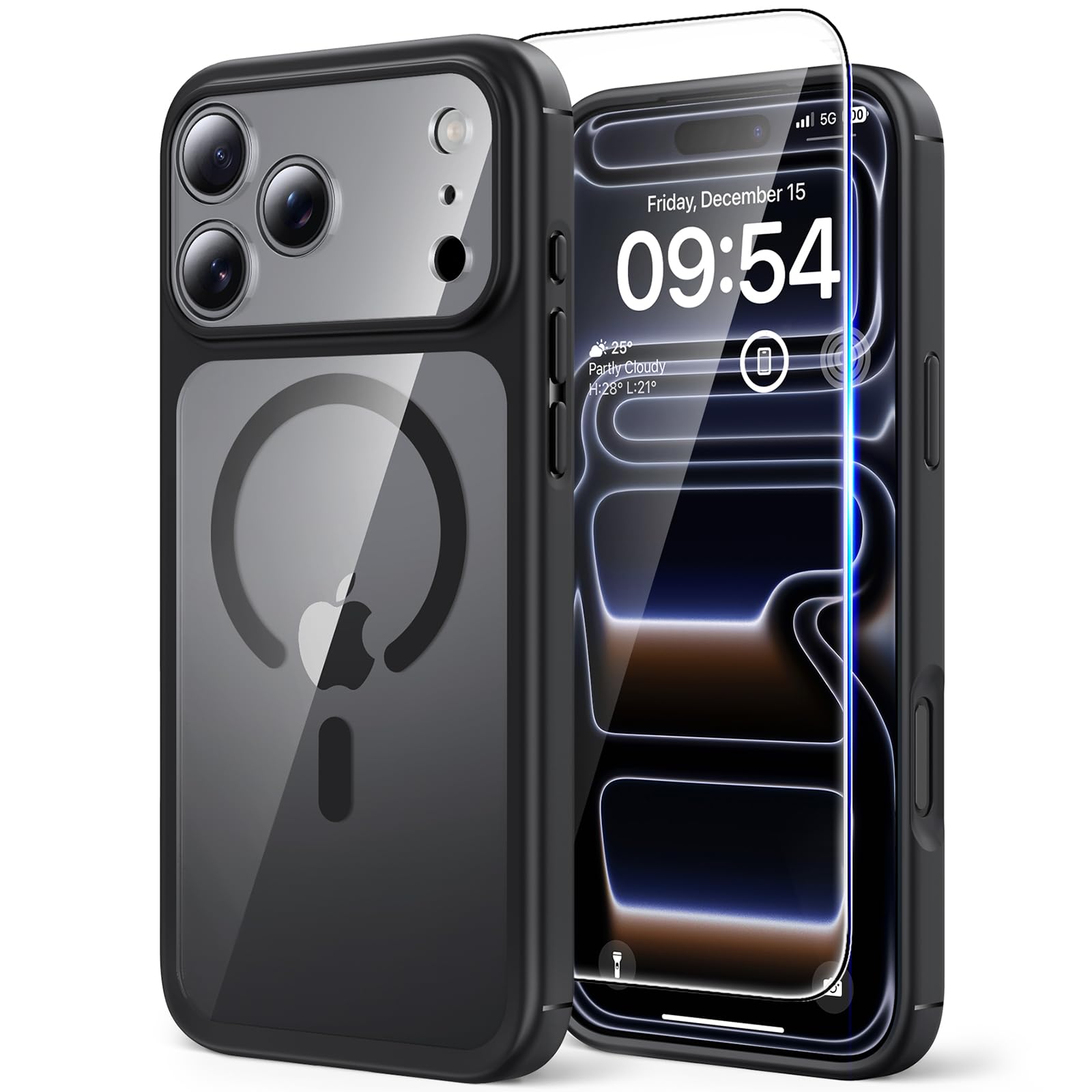 TAURI Funda para iPhone 13/iPhone 14, Compatible con MagSafe [No amarillea] con Vidrio Templado, Carcasa Nueva para iPhone 13/iPhone 14,Funda Ultra Fina antichoque - Transparente — view 51