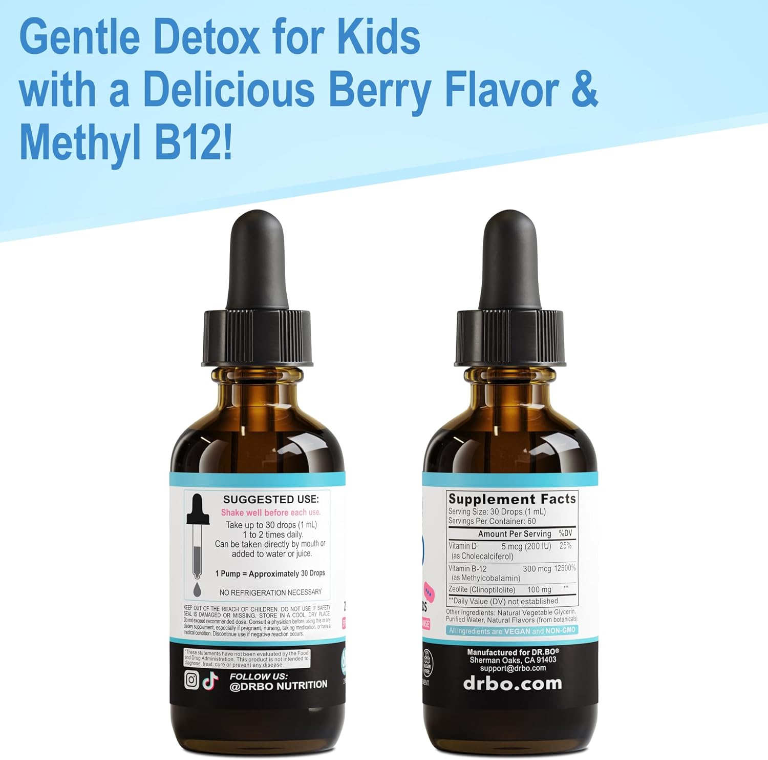 Zeolite Detox for Kids Lingo Drops - Natural Lingo Zeolite Drops for Kids Methylated B12 & D3 Advanced Clinoptilolite - Pure Extra Clinoptilolite Leap Liquid Detox Body Cleanse Supplement Ages 3+, 2oz - Image 9