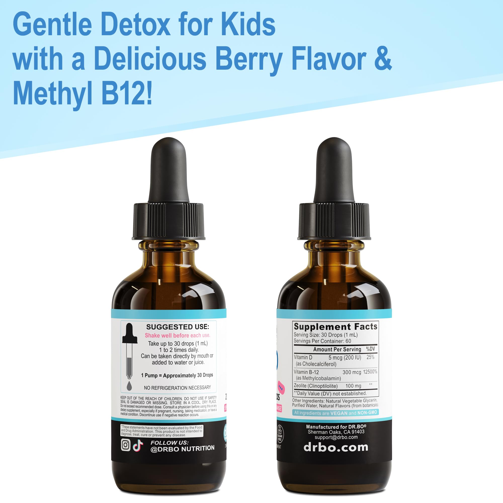 Zeolite Detox for Kids Lingo Drops - Natural Lingo Zeolite Drops for Kids Methylated B12 & D3 Advanced Clinoptilolite - Pure Extra Clinoptilolite Leap Liquid Detox Body Cleanse Supplement Ages 3+, 2oz — Amazon image 9