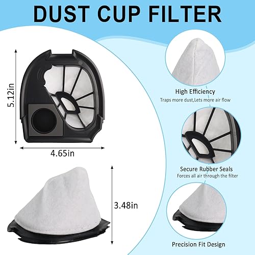 Miniatura 2 de DCF-11 Quick Up - Filtros reutilizables para polvo compatibles con Eureka 41A 61 70 71 61A 70A 70AX 71A 71AV 71B AG61A UK61A Z61A, reemplaza 39657