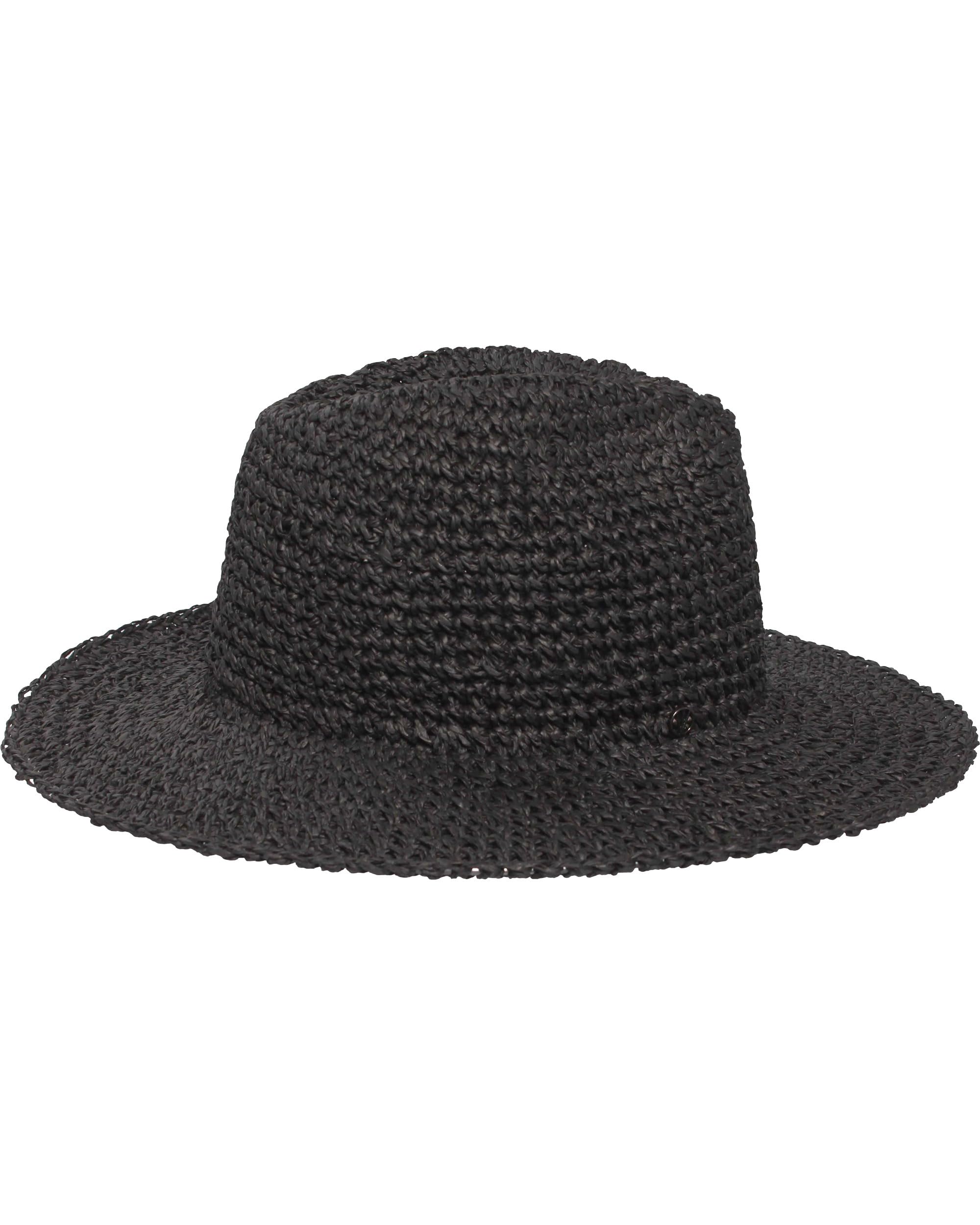 LOEVENICH Damen Fedora Hut aus Papier | handgehäkelt, knautschbar | Sommerhut mit elastischem Futterband