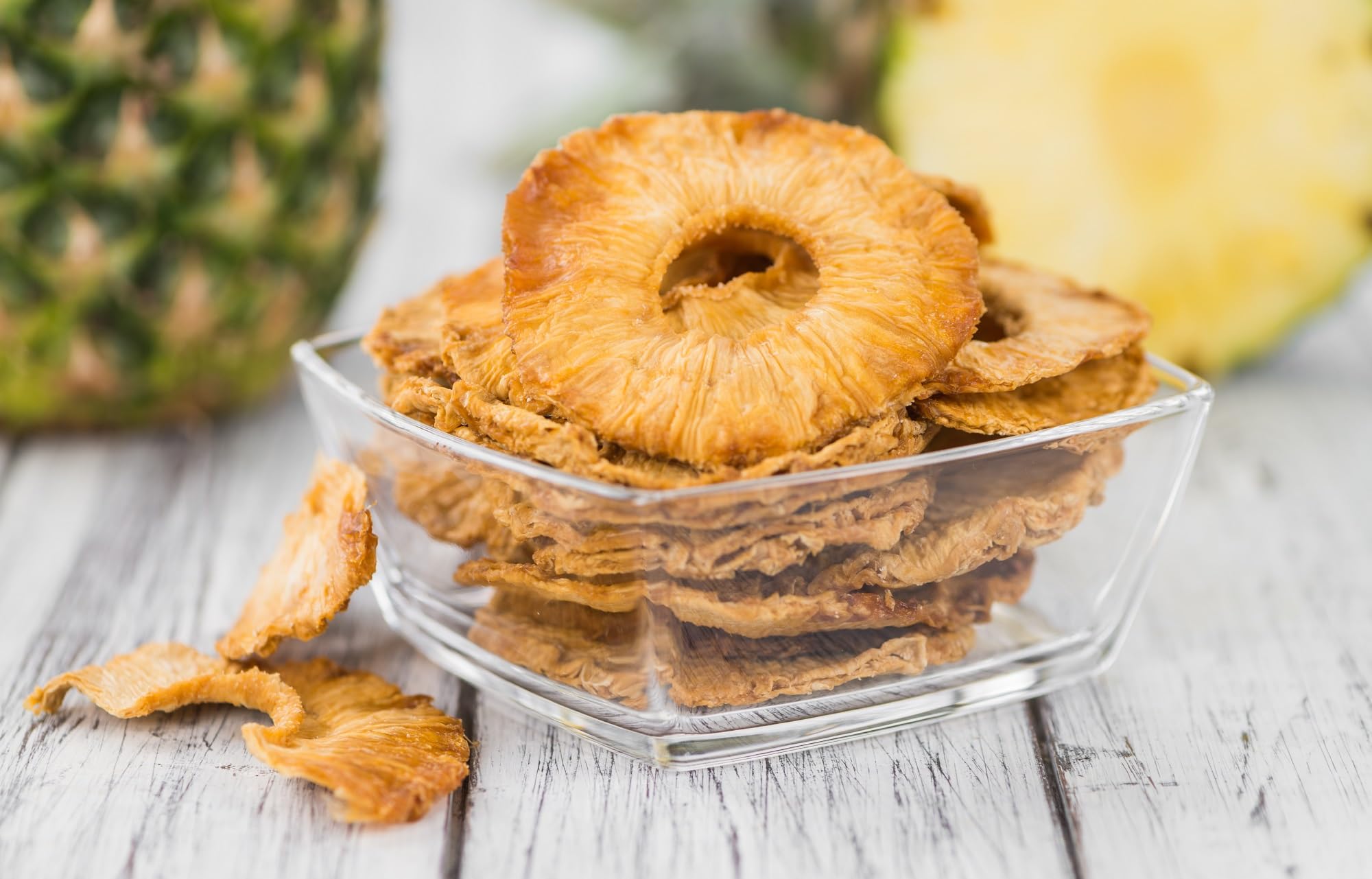 Mynatura Ananasringe getrocknet I Ohne Zusätze I Naturbelassen I Ananas I Backen I Kochen I Snack I Müsli I Vegan I Beutel (2x 1000g)
