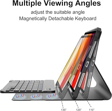 IVEOPPE Keyboard Case for Redmi Pad 2 2025/Redmi Pad SE 11 Inch 2023 | Detachable Wireless Bluetooth Folio, Pencil Holder, Light & Thin, Stain-Resistant Protective Cover, Rechargable