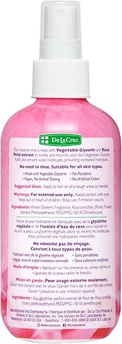 Miniatura 2 de De La Cruz Rosa Agua y Glicerina Spray para Rostro  Tóner Facial de Rosewater e Hidratante Niebla para Piel y Cabello 8 fl oz 80fl oz
