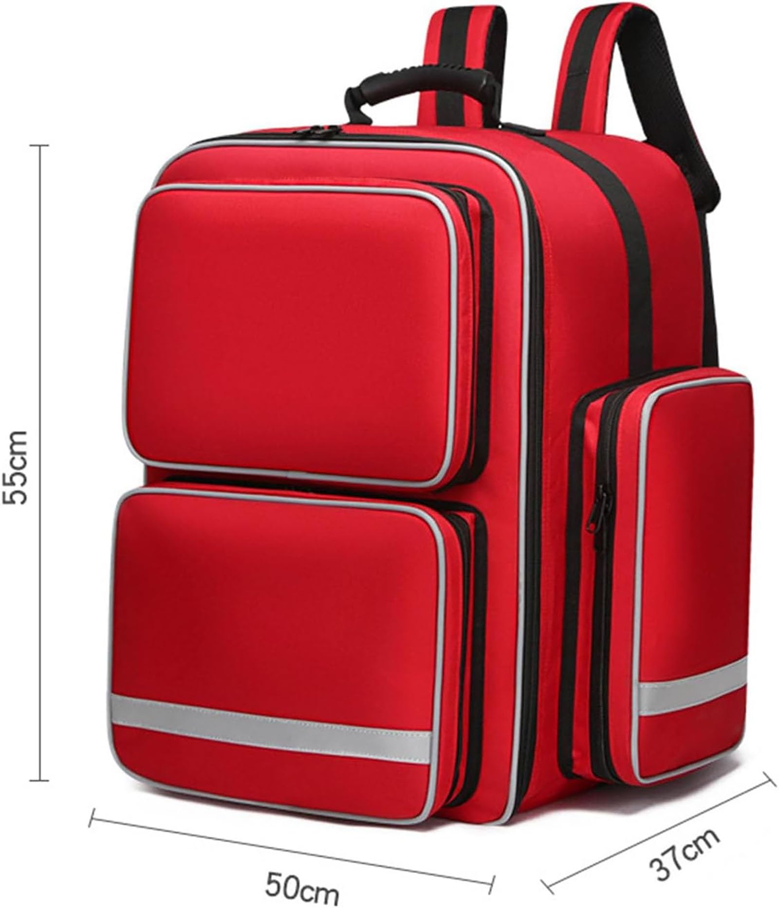 Zaino professionale di pronto soccorso vuoto, kit di emergenza, borsa medica, borsa per il primo soccorso con divisori interni per infermiere domiciliare, assistenza comunitaria, EMT, EMS