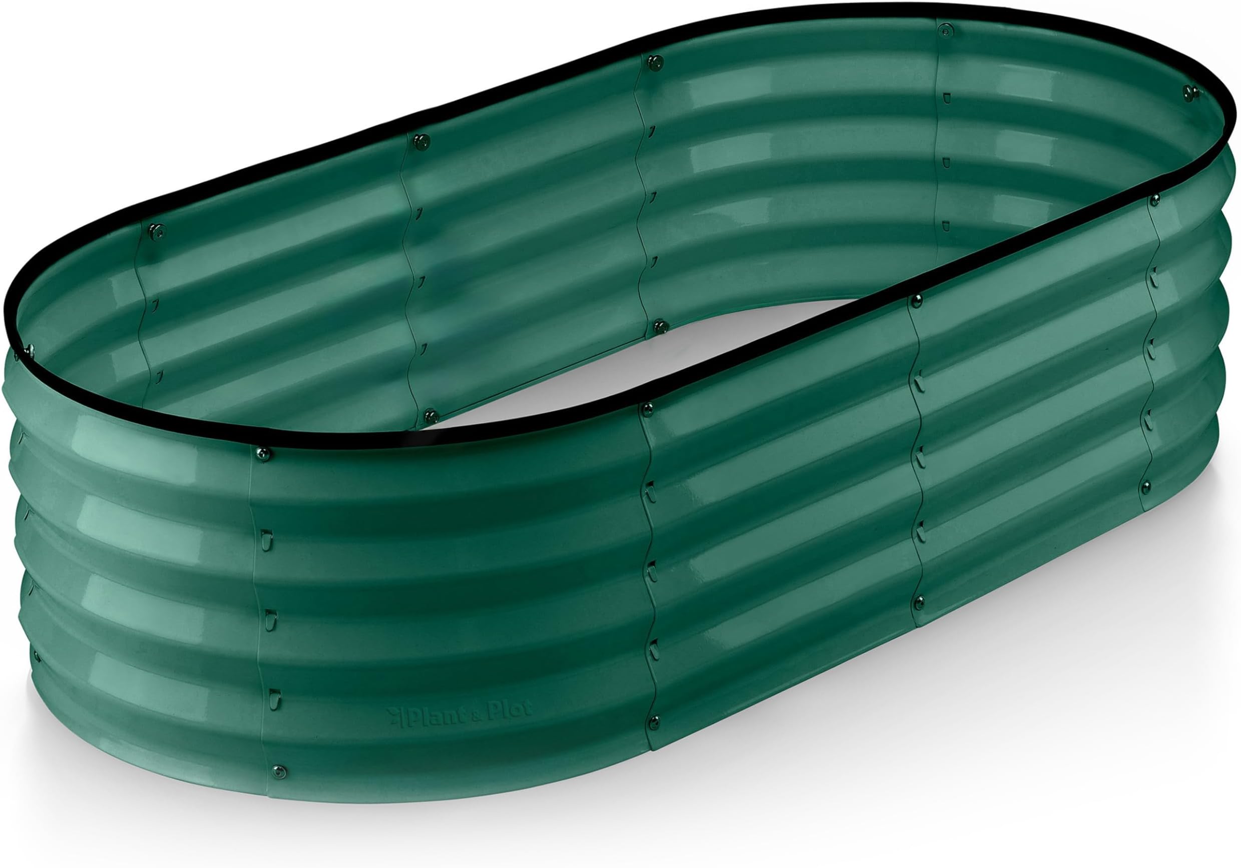 Galvanized Metal Raised Garden Bed for Outdoor Gardening 4×2×1 ft // Easy-to-Assemble Garden Bed Kit for Vegetables and Plants // Sturdy Steel Raised Planter Box (Dark Green) // Tool-Free Assembly