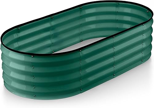 Vista 16 de Plant & Plot Camas de jardín elevadas galvanizadas al aire libre/ Jardinera elevada de 4 x 2 × 1 pie para jardinería, verduras, flores, caja