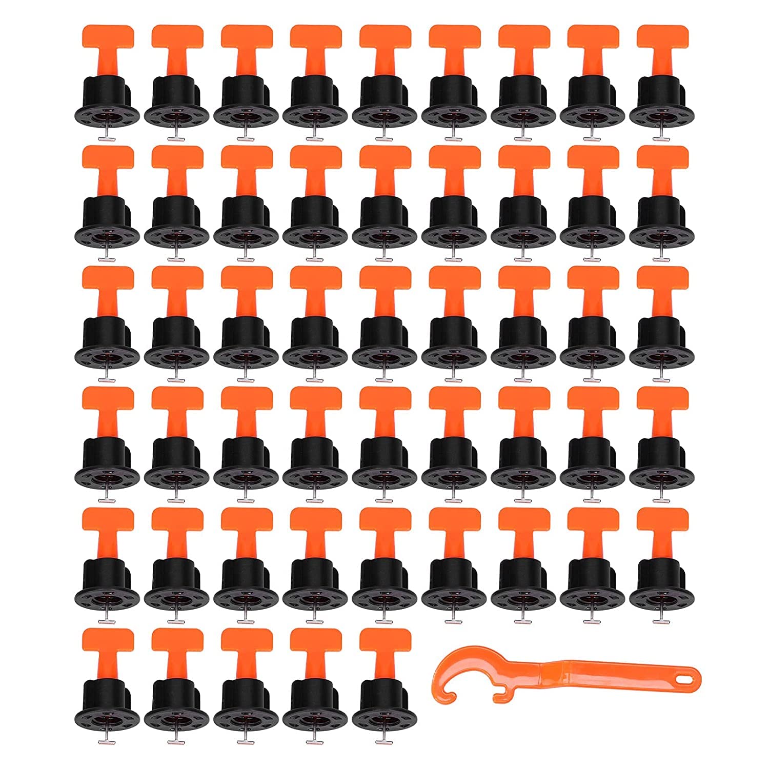 50 PCS Tile Leveling System Kit Tile Leveling Clip for Floor Wall Tiles Reusable Tile Levelling Tools multicolour