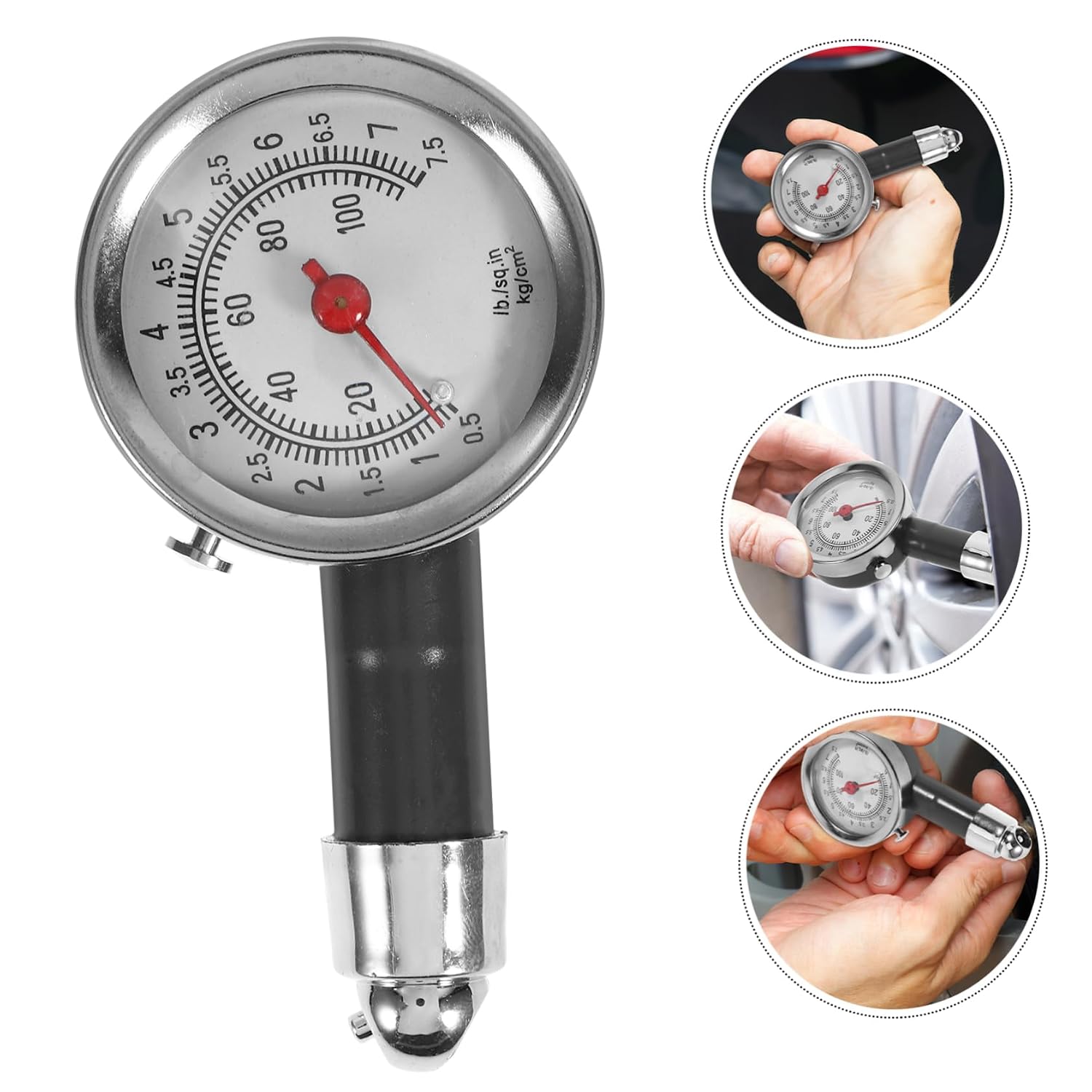 Tire Pressure Monitor Car Tire Pressure Gauge Straight Shape Portable Design