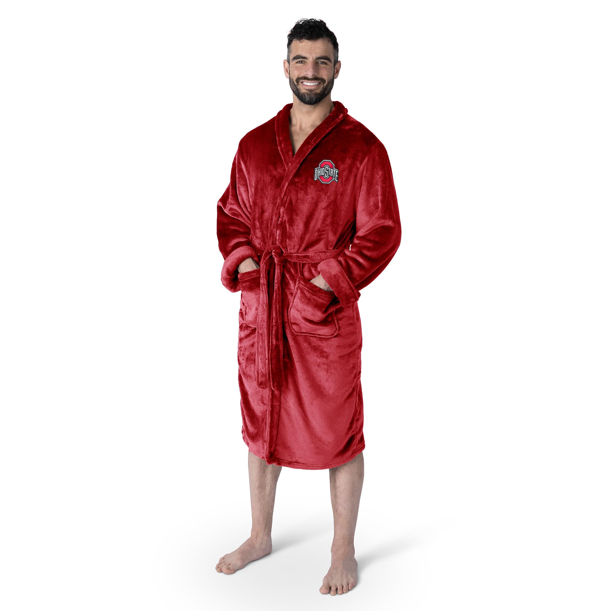 Northwest NCAA Ohio State Buckeyes Unisex-Adult Silk Touch Bath Robe, Large/X-Large, Team Colors