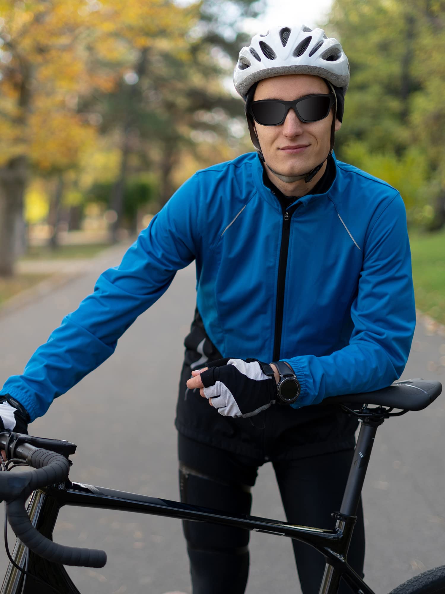 Confezione da 6 occhiali da sole sportivi polarizzati per donne e uomini, protezione UV, pesca, guida, ciclismo, corsa, con supporti per cinghia