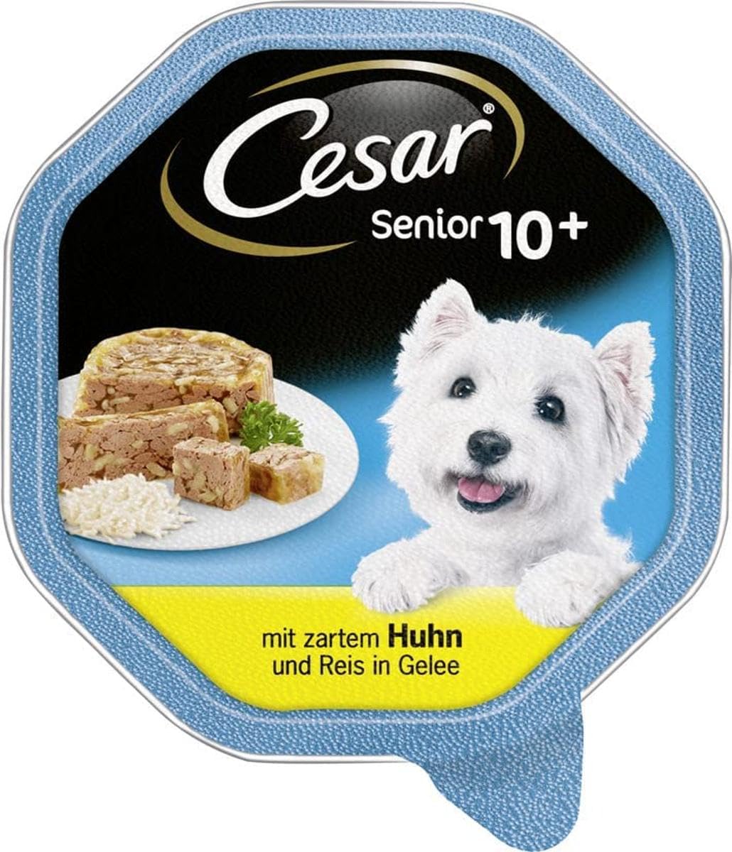 Cesar Tarrina de Comida Húmeda para Perro Senior con Pollo y Arroz (150g)