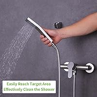 Vista 8 de Manguera de ducha de mano de 79", manguera de rociador de ducha flexible de acero inoxidable de Angle Simple, manguera de ducha de repuesto de 1/2