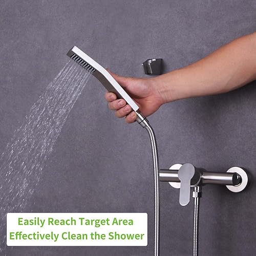 Miniatura 8 de Angle Simple - Manguera de ducha de mano de 79 pulgadas, manguera flexible de regadera de acero inoxidable, manguera de ducha de repuesto de 12