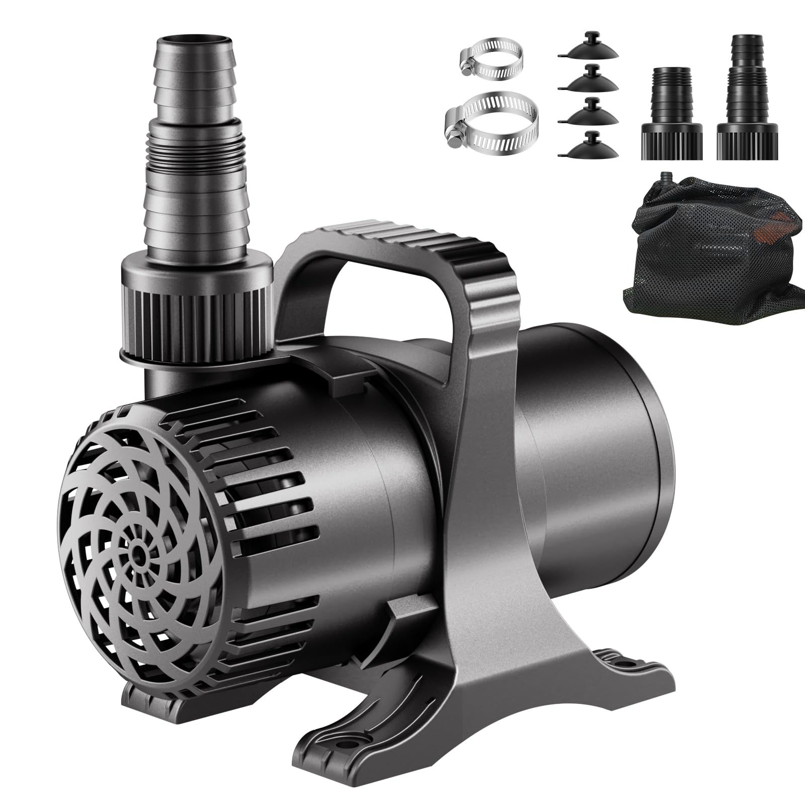Photo 1 of OYO Water 230W 4500 GPH Pond Pump, High Flow Heavy Duty Submersible Water Pump for Large Ponds, Pools & Waterfalls, Ultra Quiet Continuous Operation, Submersible & Inline Use, Includes Filter Bag
