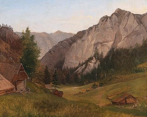 ArtDirect Josef Feid 18x15 Gold Ornate Frame and Double Matted Museum Art Print Titled - Scene from The Salzkammergut