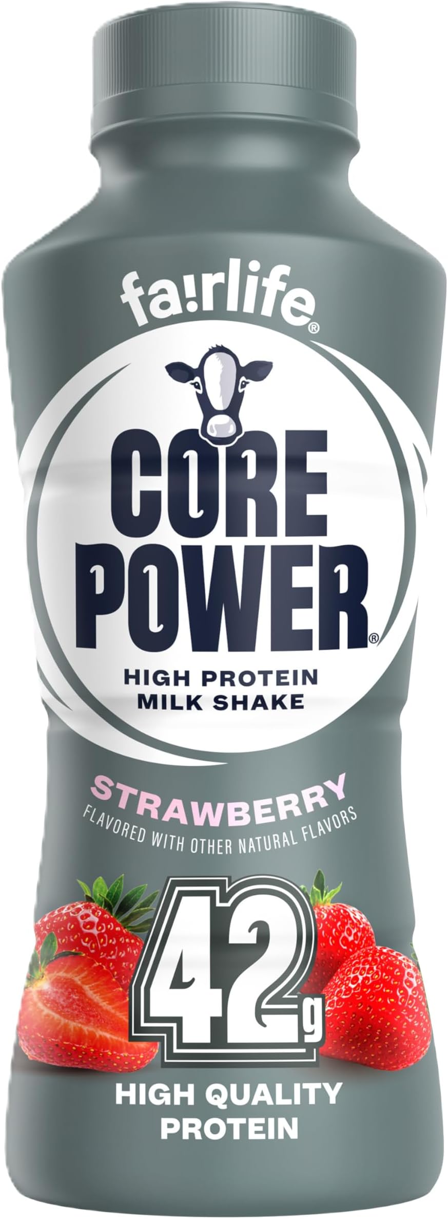 Elite High Protein Shake, Strawberry, 42g Bottle, 14oz