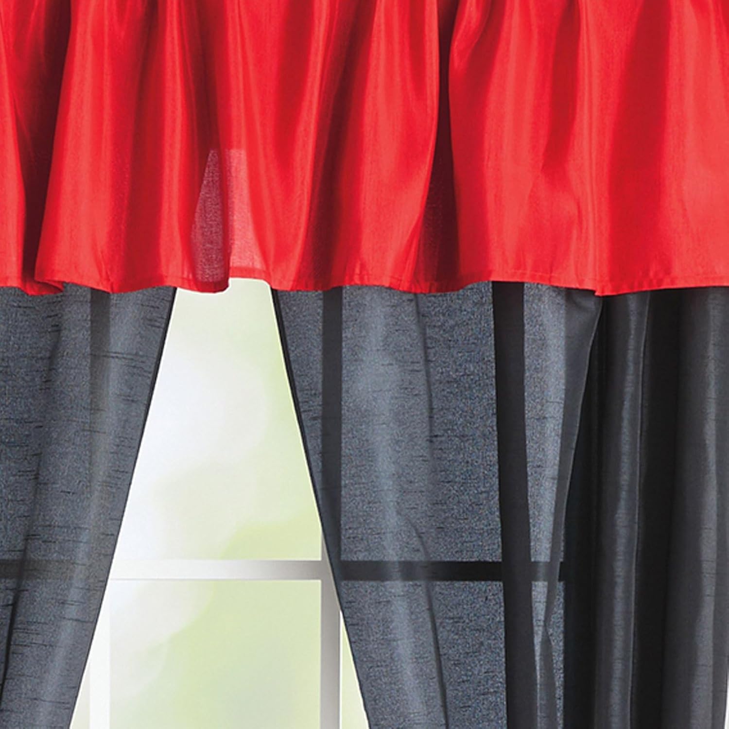 30-Piece Bedding Set, Complete All-in-One Bedroom Makeover Ensemble, Coordinated Bedding and Window Set, Westport/Red, Full