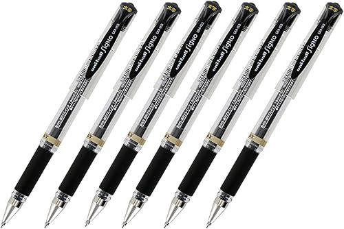 Pluma de punta rodante Uni-Ball Signo UM-153 tinta de gel con Punta amplia de 10 mm paquete de 3 unidades Tinta negra Pluma de punta rodante Uni-Ball Signo UM-153 tinta de gel con Punta amplia de 10 mm paquete de 3 unidades Tinta negra