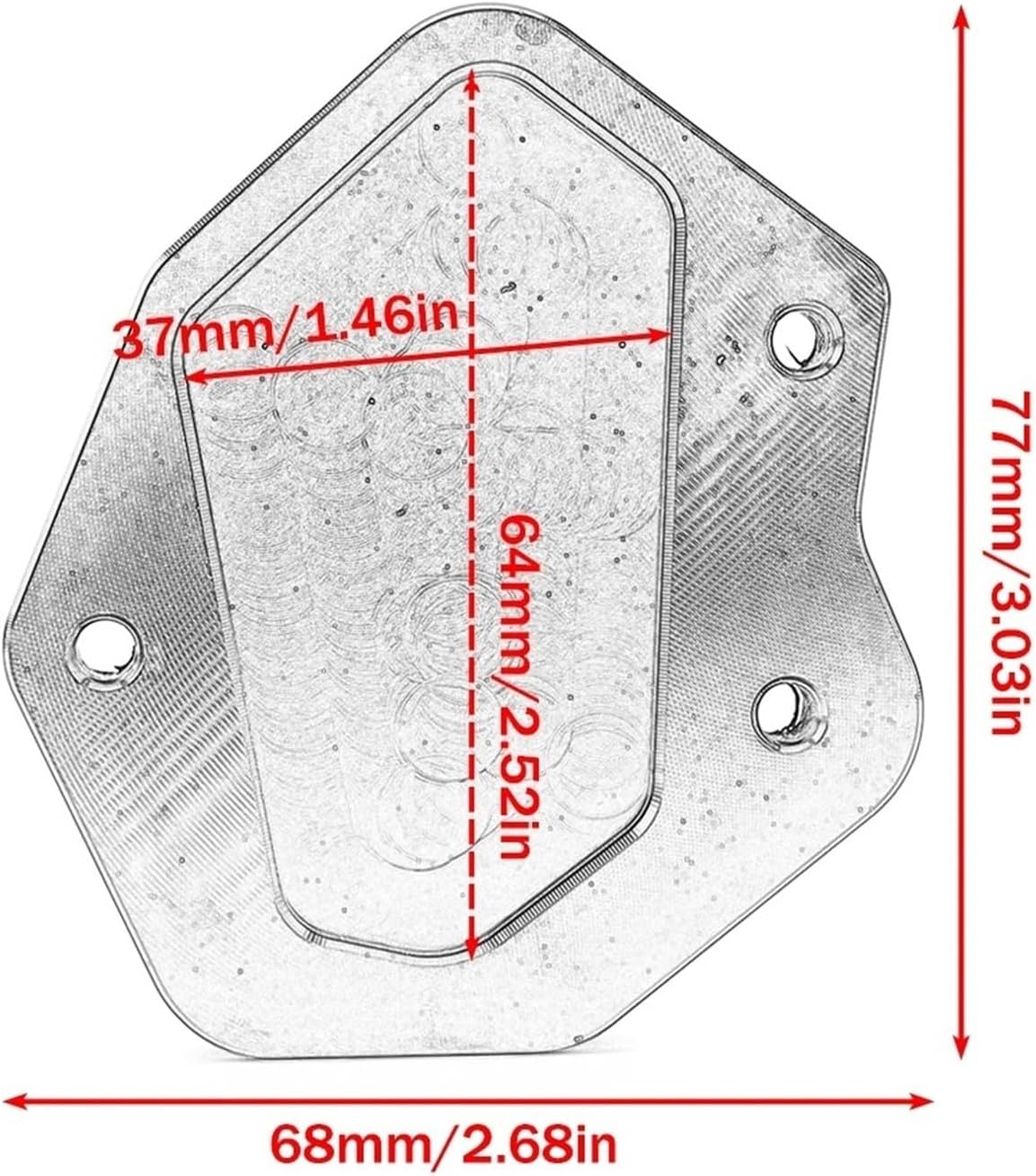 Motorcycle Kickstand Enlarge Plate Motorcycle Side Stand Enlarger Plate Kickstand Pad For Tr&iumph TIGER800 XC XR XCX XCA XRT XRX 2010-2019 2020