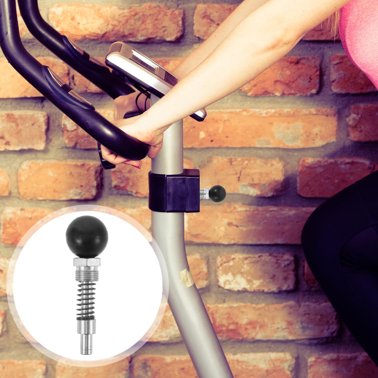 Pull Pin Spring Knob for Gym Equipment Adjustable Exercise Machine Release Pin Durable Fitness Equipment Knob 4.33 Inch Black Spring Latch for Workout image 5 of 9 B0F1YT4L43