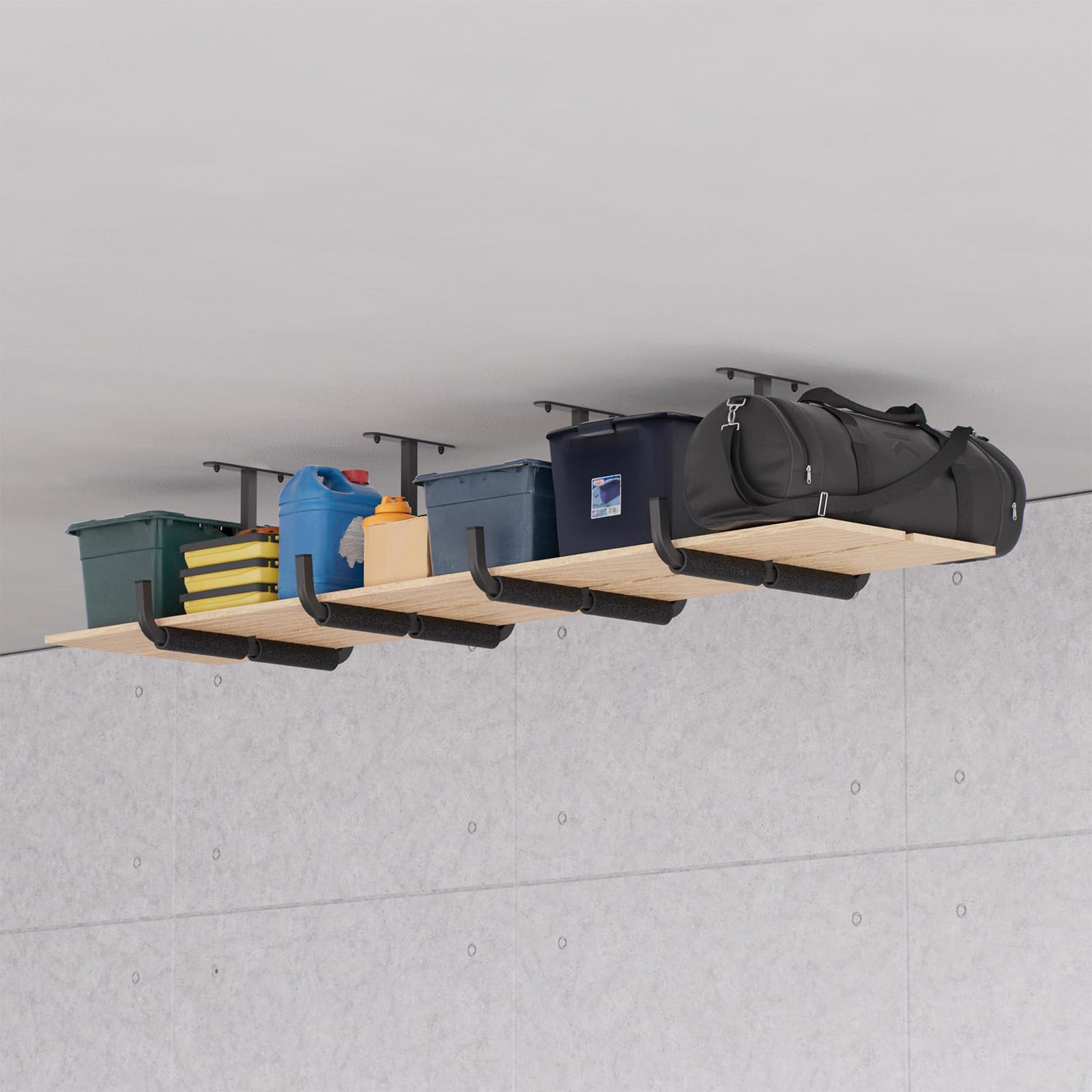 QLS Wall Hooks, Hanging Hooks, Ceiling Hooks, Garage Double for Ladder Angel Mounting Hooks, Ceiling Mounting - Image 4