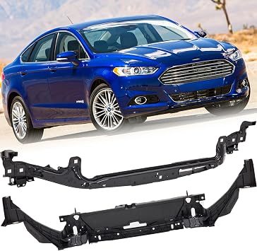 Plastic and Steel Front Header Panel Upper Lower Radiator Core Support Bracket Compatible with 2013-2016 Ford Fusion DS7Z16138B DS7Z8A284A