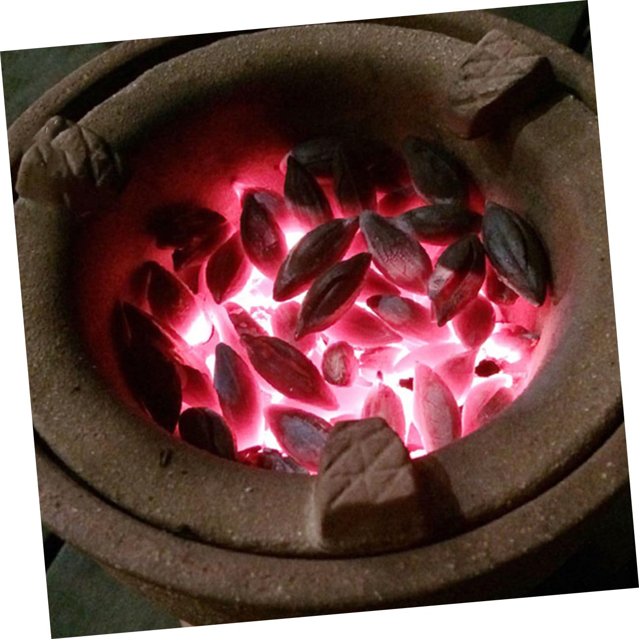 Carbone da Griglia in Sacchetto da 500g, Nero, Legno di Ulivo | Sauna e Barbecue, Combustione Lunga e Uso Semplice, 1 Sacchetto, Formato Pratico per Fuoco