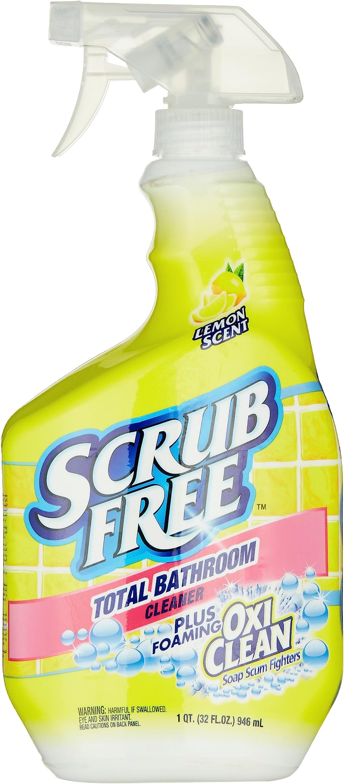 Scrub Free Bathroom Cleaner with Oxi Clean, Lemon Scent, 32 oz