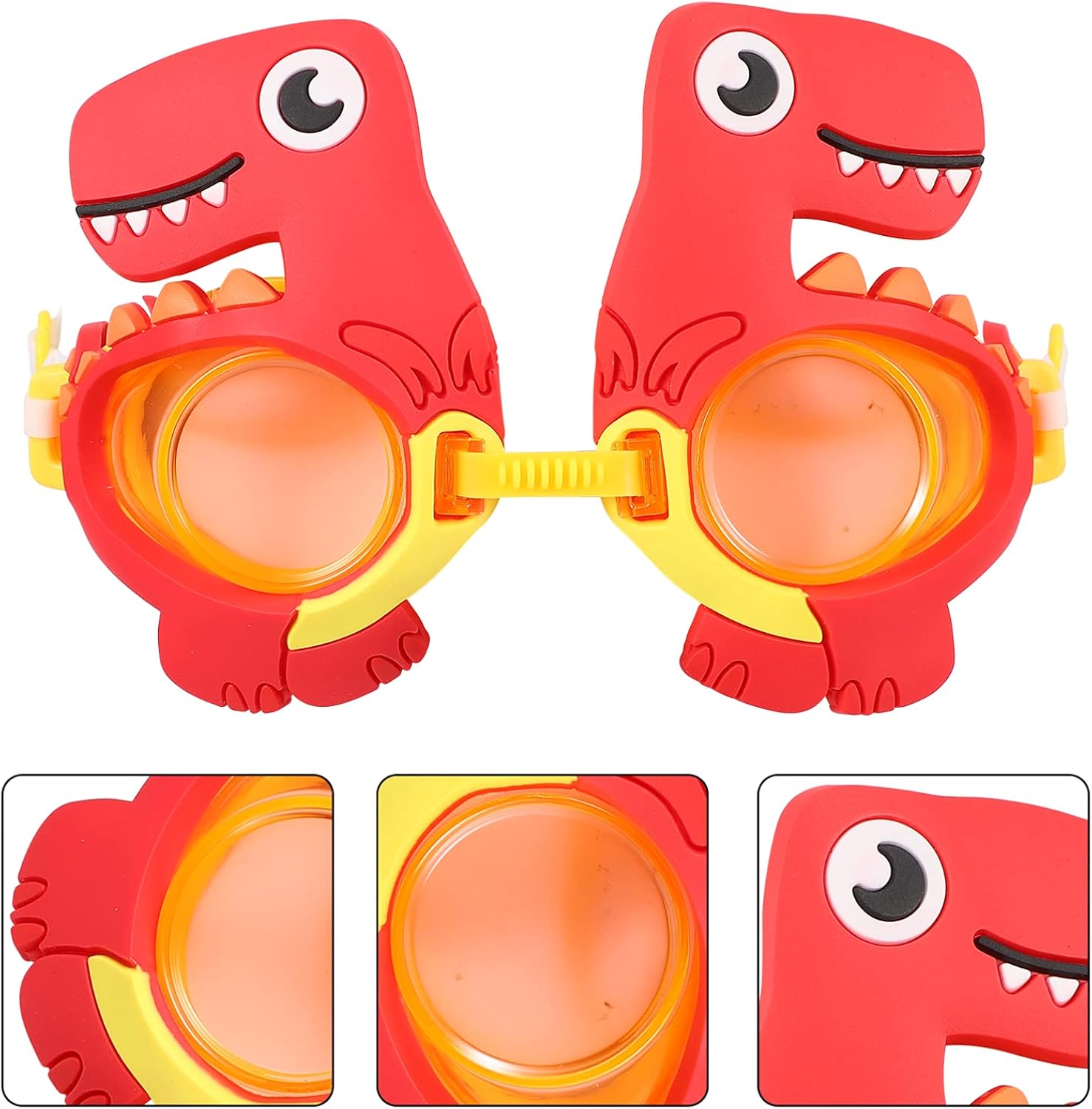 BESTOYARD 1 Pairs Kid Swim Goggles Anti- Fog Anti- UV Swimming Goggle Dinosaur Youth Swim Glasses Diving Accessories for Toddler Children Kids Boys Girls (Red) : Sports & Outdoors