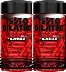 Kit 2x Dilated 120 cápsulas com Vitaminas e Minerais Boro Arginina Magnésio e Vitamina B6