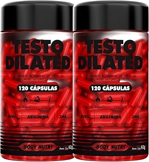Kit 2x Dilated 120 cápsulas com Vitaminas e Minerais Boro Arginina Magnésio e Vitamina B6