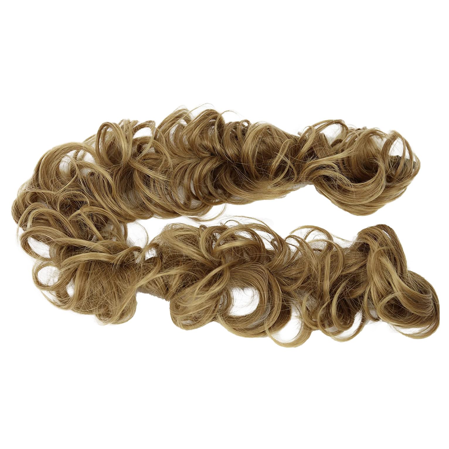 Caisha Xxl Posticcio Capelli Elastici Acconciature Da Sposa Voluminoso Riccio Chignon Bionda Naturale HW30-image