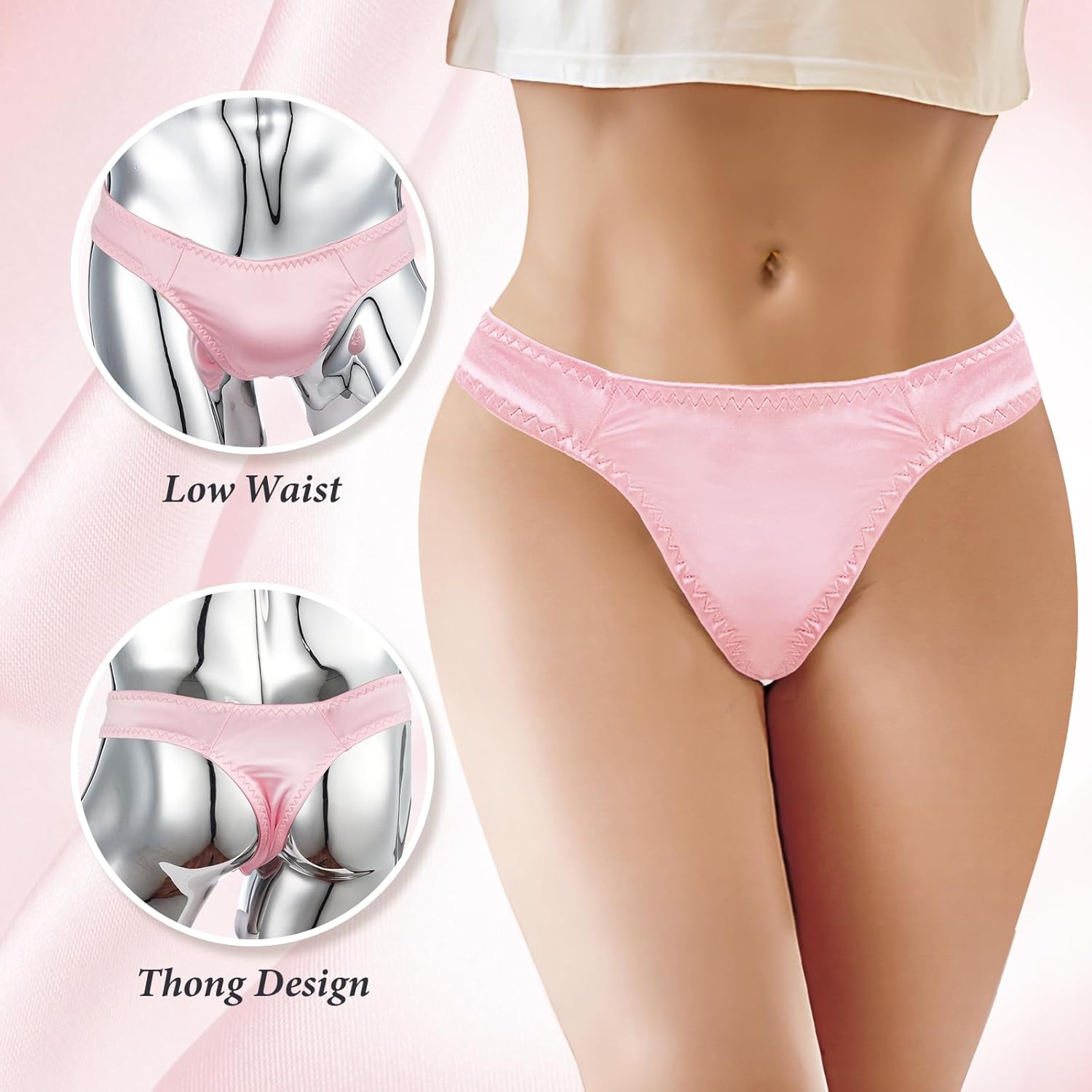 Littleforbig Thick Band Thong Tucking Gaff Panties Smooth Silky Hiding Gaff Shaping Brief for Crossdressers Transgender - Image 4