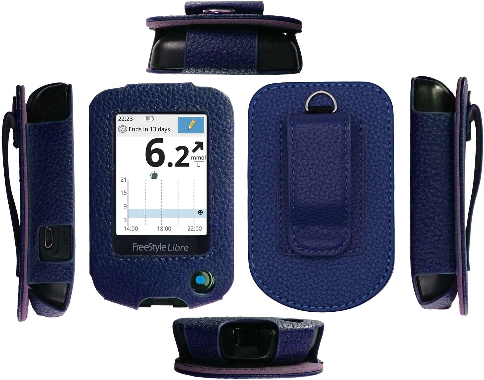 caseroxx LeatherCase with belt clip compatible with