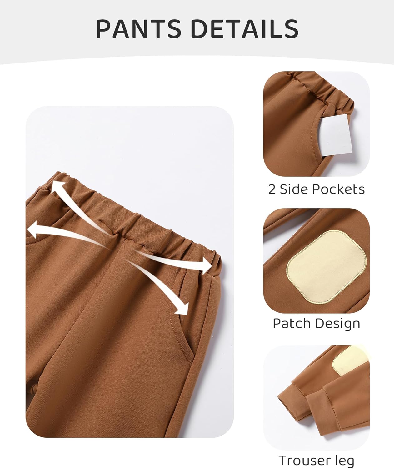 Toddler Boy Clothes Little Dinosaur Printed Long Sleeve Tops and Pants 2pcs Fall Winter Sweatsuit for 2-6 Years - Image 3