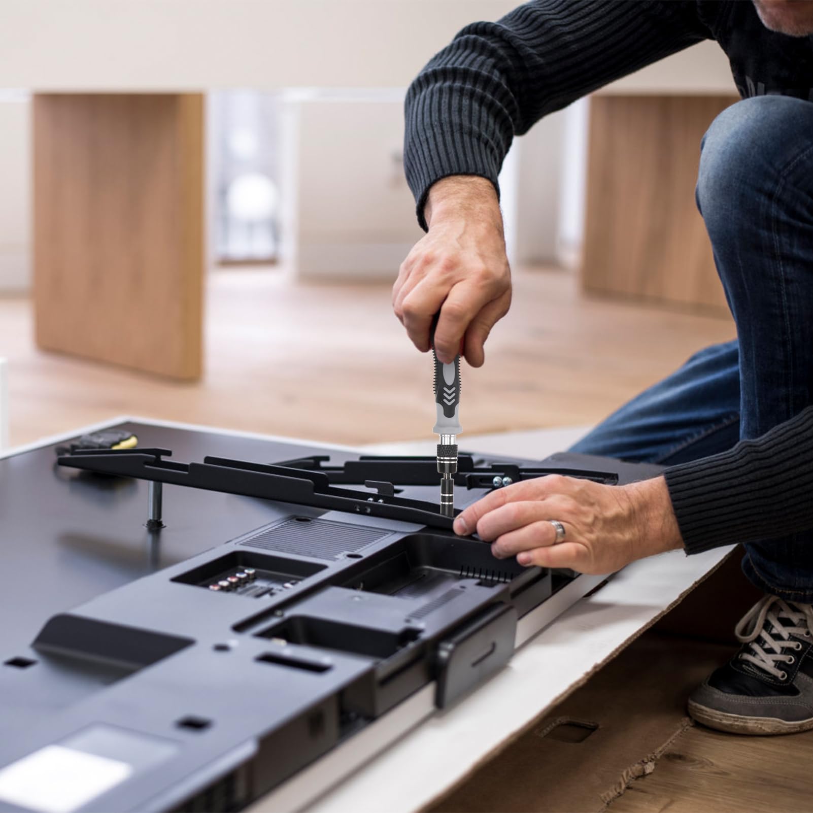 HOMSFOU 115-in-1 Telefon Reparaturset Aus Chrom Vanadium Stahl Rutschfester Griff Vielseitiges Öffnungs Und Hebelwerkzeug Für Smartphone Tablet Und Uhr