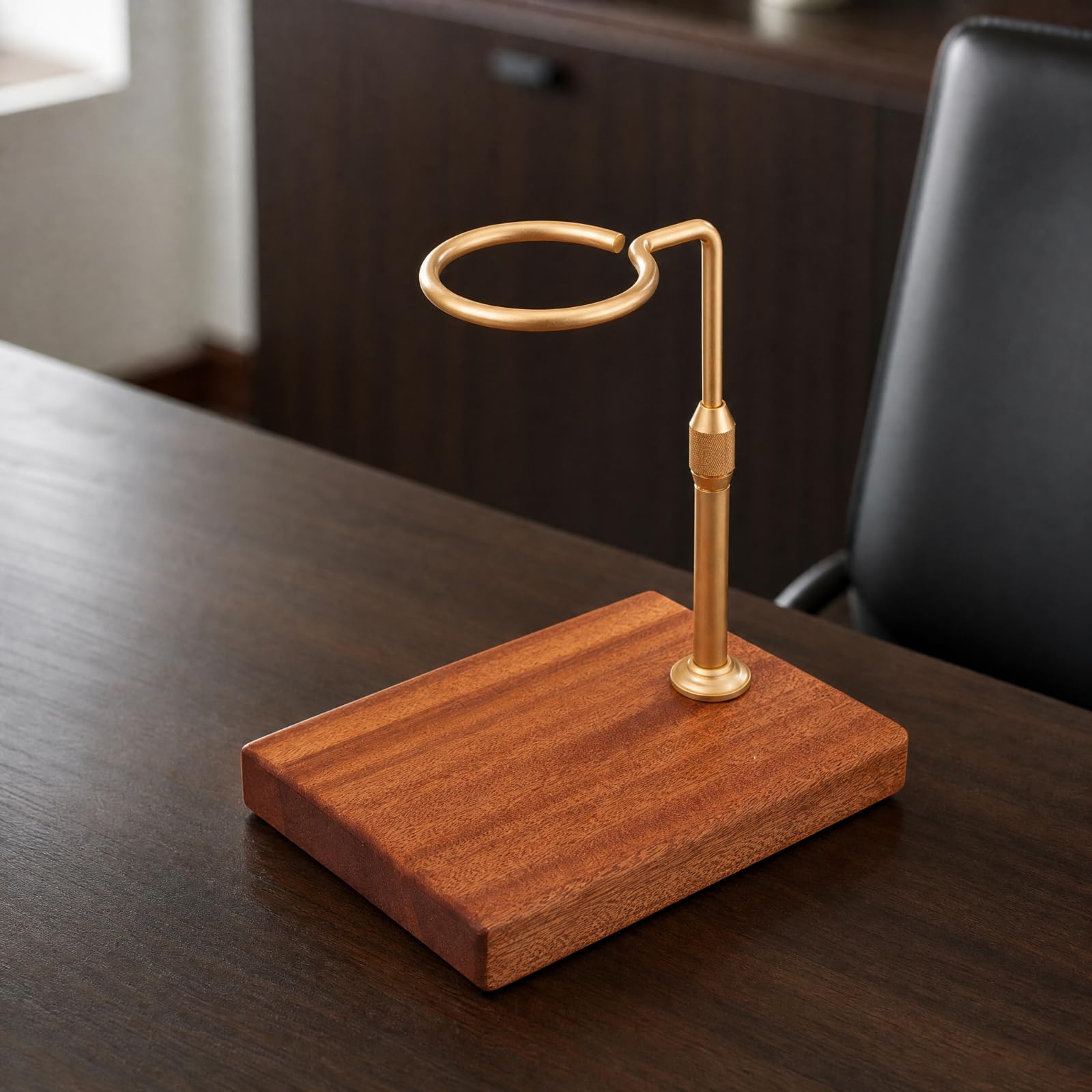 Filtro Pour Over con Base in Legno Minimalista con Base Antiscivolo Elegante Anello Regolabile per, Ufficio, Stile B