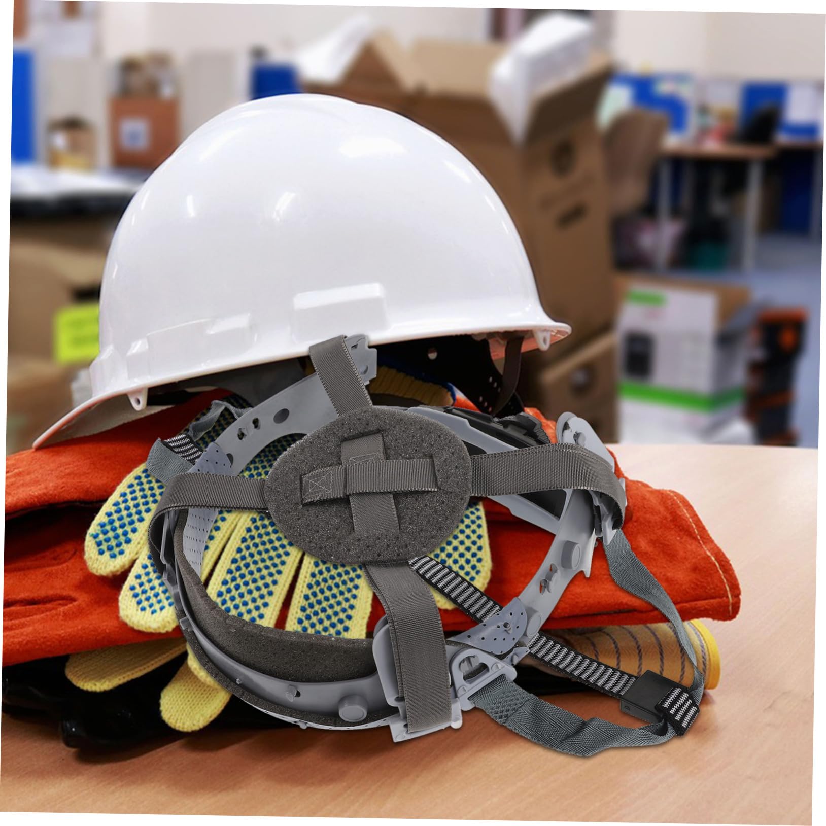 ARTIBETTER Helmfutter Schutzhelm Helme Austauschbare Helmaufhängung Huteinlage Für Sicherheitshut Hardhat-zubehör Helmaufhängungsknopf Austausch Der Helmaufhängung Stoff Weiß